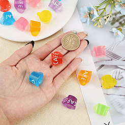 21шт 7 цвета прозрачные подвески из смолы&nbsp;RESI-GL0001-09