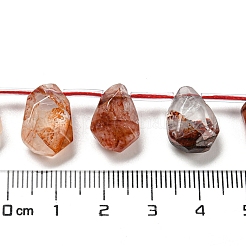 Fili di perle di quarzo ematoide rosso naturale/quarzo ferruginoso&nbsp;G-Z040-A04-01