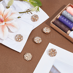 6 шт. пуговицы из цинкового сплава с 1 отверстиями BUTT-PH0001-52G-02