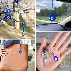 10 шт. 5 стиля подвески ручной работы лэмпворк от сглаза&nbsp;LAMP-YW0004-12