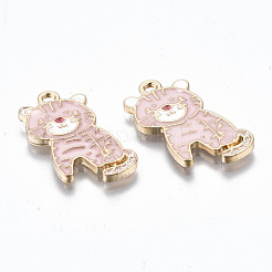 Подвески из эмалевого сплава с покрытием из легкого золота&nbsp;ENAM-T009-71B-RS