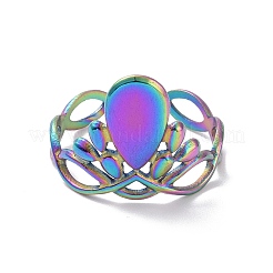 Anillo de puño abierto con corona de acero inoxidable 304 con recubrimiento iónico (IP)&nbsp;STAS-E168-05M
