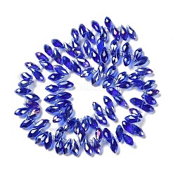 Прозрачные стеклянные бусины гальваническим пряди GLAA-D022-06