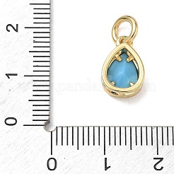 Messing ebnen Zirkonia Charms&nbsp;KK-CBA56EF-34A-G04