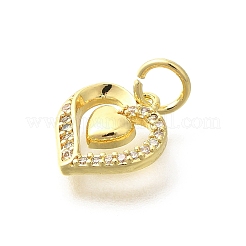 Латунные микропаве прозрачные подвески с фианитом KK-M297-12G