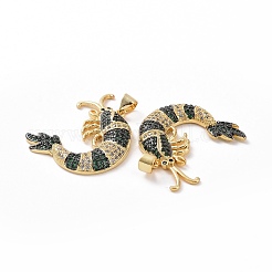 Латунные микропаве прозрачные подвески с фианитом ZIRC-F135-05G-03