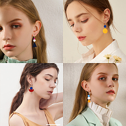 Наборы для изготовления деревянных висячих серег своими руками&nbsp;DIY-SC0016-68