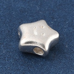 925 серебряная бусина в форме звезды с улыбающимся лицом STER-R013-19S