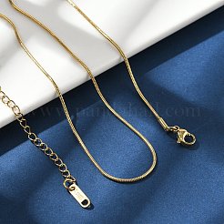 Ионное покрытие (ip) 304 нержавеющая сталь круглая змея цепочка ожерелье для мужчин и женщин NJEW-K245-016C