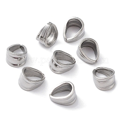変色しない201ステンレススチール製スナップオンベイル  ステンレス鋼色  7.5x6x4.5mm&nbsp;STAS-K259-17P
