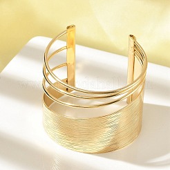 Браслеты с открытой манжетой из сплава&nbsp;BJEW-K272-01G