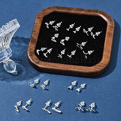 2 пара сережек-гвоздиков из сплава для женщин EJEW-FS0001-27G