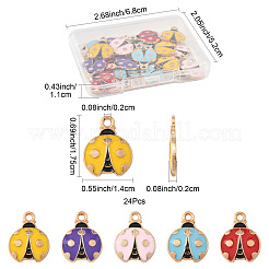 24 шт. Подвески из сплава с эмалью&nbsp;ENAM-FS0003-73