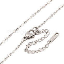 Не тускнеющие ожерелья с подвеской в форме сердца из нержавеющей стали 304 для женщин&nbsp;LS-EJEW-Z044-01P