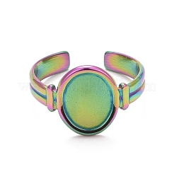 Ионное покрытие (IP) радужного цвета из нержавеющей стали 304&nbsp;RJEW-C025-04M