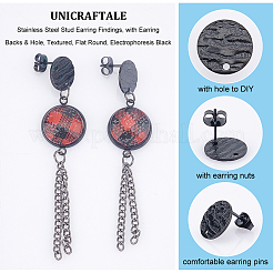 40 шт. ионное покрытие (IP) 304 нержавеющая сталь гвоздики фурнитура для сережек STAS-UN0040-65