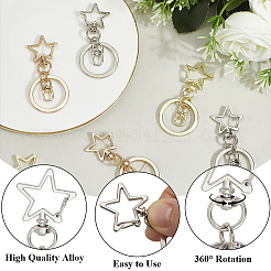 18 шт. поворотные застежки для брелка из сплава&nbsp;KEYC-SP0001-48A-P