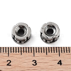 316サージカルステンレスビーズ  コラム  アンティークシルバー  8x4mm  穴：2.4mm&nbsp;STAS-K276-11B-AS