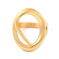 Ионное покрытие (ip) овальные кольца из нержавеющей стали 304 для женщин&nbsp;RJEW-S414-70B-G