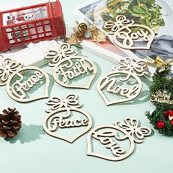 Деревянные подвесные украшения AJEW-NB0001-96