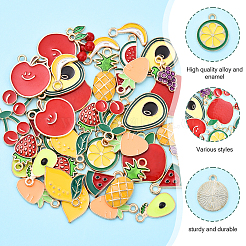 60шт 15 стиля подвески из сплава с эмалью&nbsp;ENAM-YW0004-87