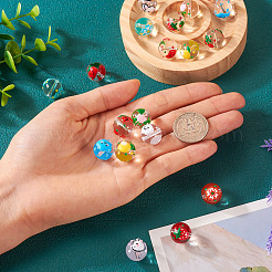 20шт 10 цвета прозрачные стеклянные бусины LAMP-TA0001-08