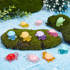 30 шт. светящиеся смоляные украшения в виде черепахи DJEW-DR0001-14