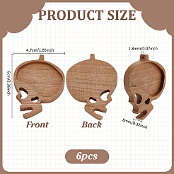 6 placa de madera para joyería&nbsp;AJEW-PH0005-96A