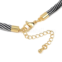 Изготовление ожерелий из круглого нейлонового хлопкового шнура диаметром 4 мм NJEW-C106-02G-12