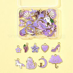 40шт 20 стиля сплава эмалевые подвески&nbsp;ENAM-FS0003-38A