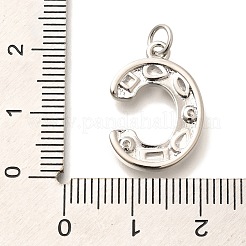 Pendenti in zirconi cubici trasparenti in micro pavè di ottone&nbsp;KK-G521-01P-C