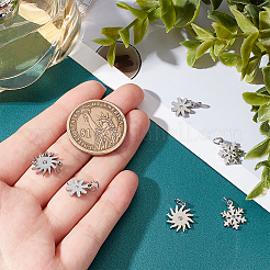 6 шт. 3 стиля экологичных 316 хирургических нержавеющих стальных подвесок с микропаве прозрачных кубических цирконий RB-UN0001-06