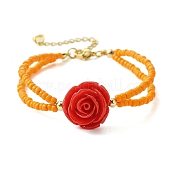 Многорядные браслеты из стеклянных бусин&nbsp;BJEW-MZ00104