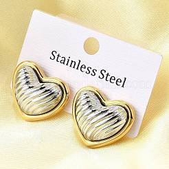 Серьги-гвоздики из нержавеющей стали 304 EJEW-D308-04A-PG