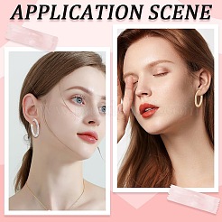 4 шт. 2-х цветные латунные серьги-кольца для женщин EJEW-BBC0001-77B