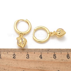 Créoles en laiton avec zircon cubique&nbsp;EJEW-Q015-01G-C