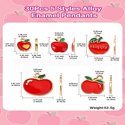 30шт 5 стиля подвески из сплава с эмалью&nbsp;ENAM-CJ0006-39