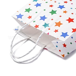 Бумажные упаковочные сумки со звездным принтом CARB-R001-01D