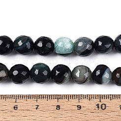 Brins de perles d'agate craquelées au feu naturel teintées et chauffées&nbsp;G-N359-01B-02