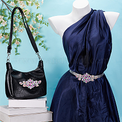 2шт стеклянный стразы с железными аппликациями DIY-FG0008-06