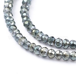 Chapelets de perles en verre électroplaqué&nbsp;X-EGLA-F149-FR-02