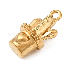 Подвеска из нержавеющей стали 304 со стразами&nbsp;STAS-B167-05G