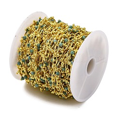 Цепочки из граненых бусин из натурального малахита ручной работы CHC-L050-01G-11