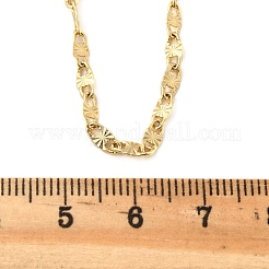 Овальные звенья цепи из текстурированной латуни для женщин и мужчин NJEW-F337-04G