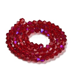 Прозрачные стеклянные бусины гальваническим пряди&nbsp;GLAA-F029-2mm-D27