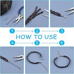 Плетеные имитация кожаные шнуры OHAR-WH0016-27B