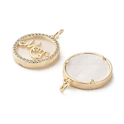 Подвески из латуни с микропаве ко Дню матери и кубическим цирконием&nbsp;KK-P260-26G