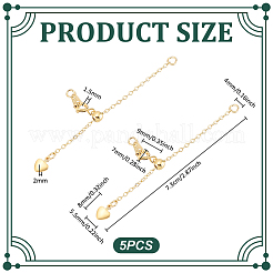 5 шт. латунные концевые цепи&nbsp;FIND-PH0028-50G