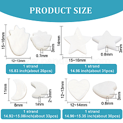 4 нитка 4 стиля натуральные пресноводные ракушки бусины нитки SHEL-BC0001-032