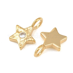 Pendentifs en acier inoxydable 304 micro pavés de zircones cubiques&nbsp;CU-CBA02E8-19G-04